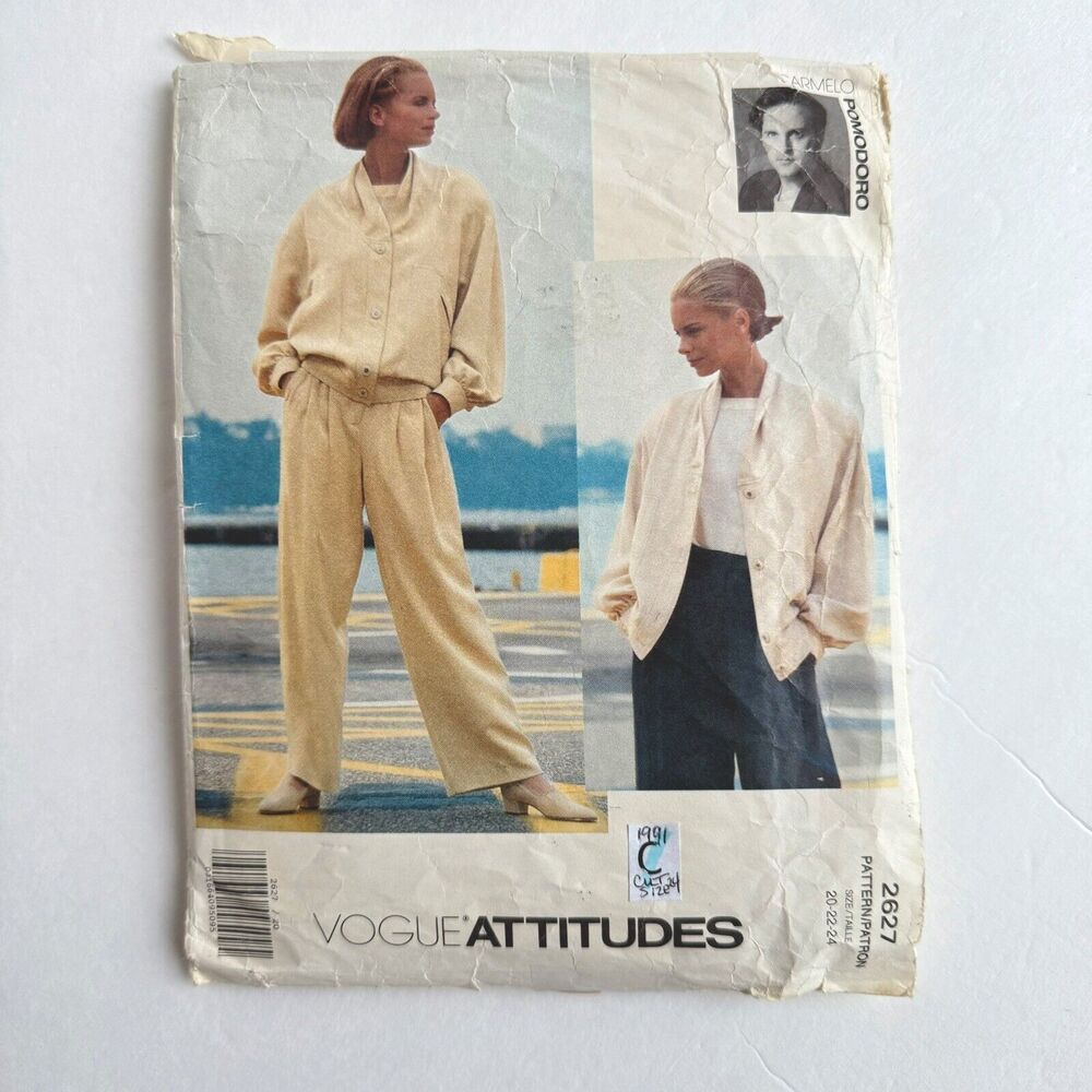 Vogue Sewing Pattern 2627 Carmelo Pomodoro Loungewear Outfit PLUS SIZE 20-24
